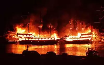 عشرات القتلى بحريق على متن قارب