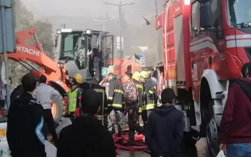 حريق محل أدوات كهربائية في عجلون