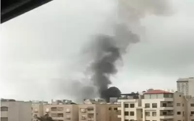 حريق مركبة داخل محطة محروقات في