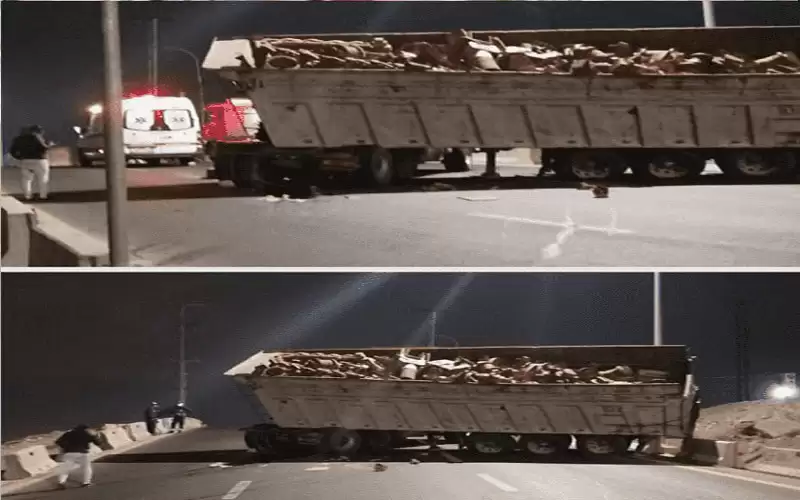 اغلاق الحركة المرورية بطريق عمان الزرقاء