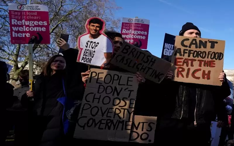 تظاهرات في المملكة المتحدة احتجاجا على