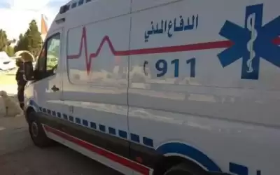 إصابة اثر حريق مستودع في ماركا