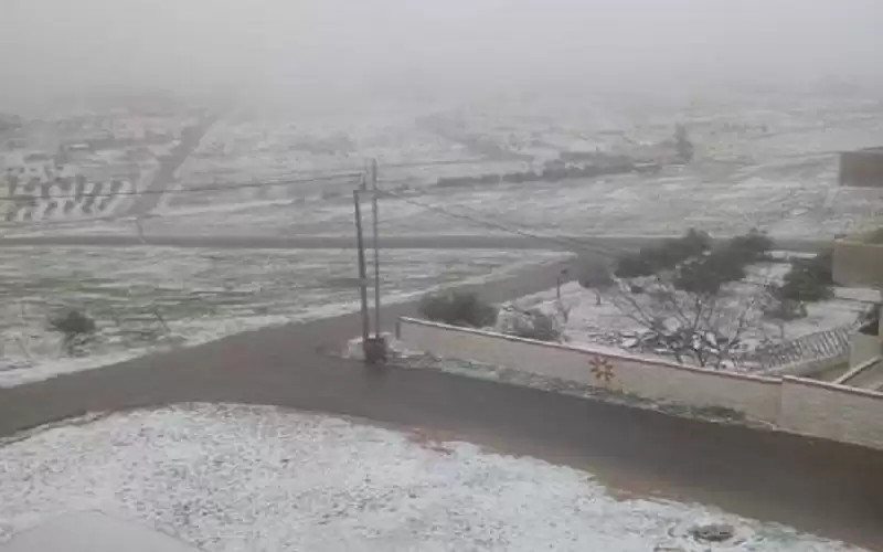 هطول ثلجي على المزار الجنوبي