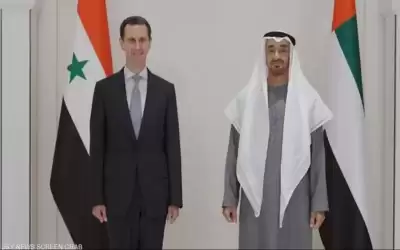 محمد بن زايد يستقبل الرئيس السوري