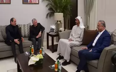 الملك يستضيف الرئيس المصري وولي عهد