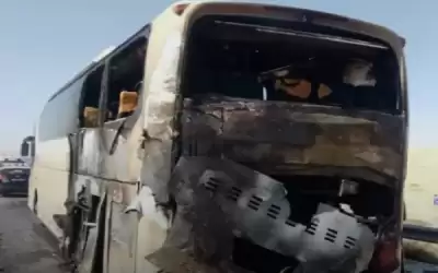 حريق بحافلة على متنها 51 راكبا