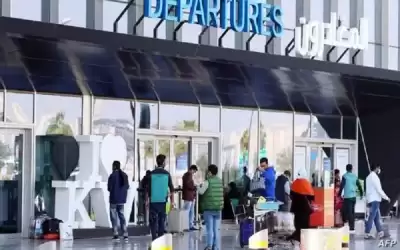 حريق في مطار الكويت الدولي