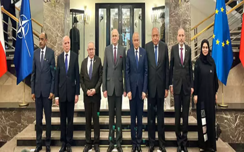 الوفد العربي يلتقي وزير الخارجية الأوكراني