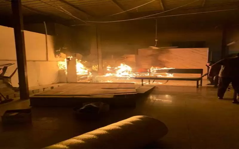 حريق بمسجد في الرمثا