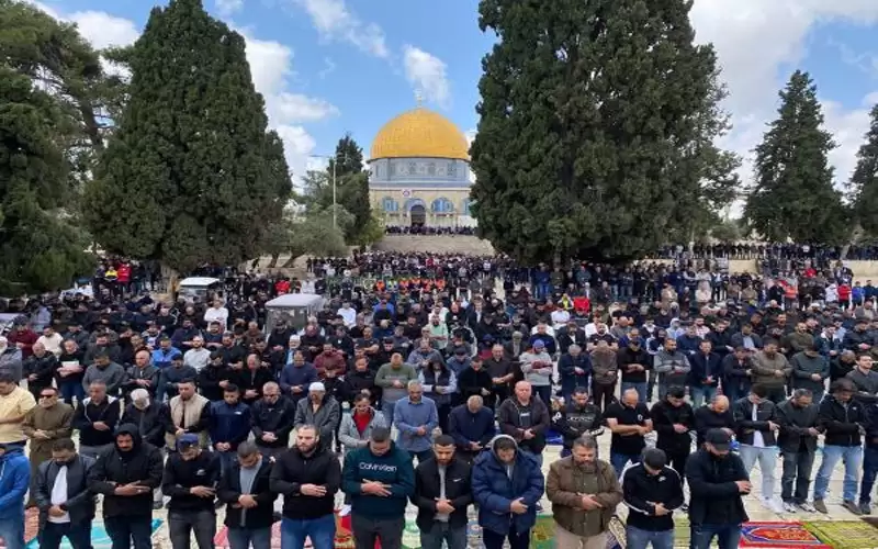 20 ألفا يؤدون الجمعة في المسجد