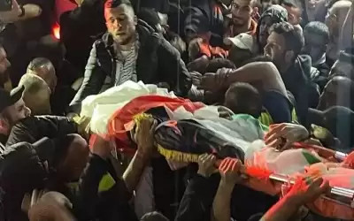 إسرائيل تعتدي على جنازة الشهيد وليد