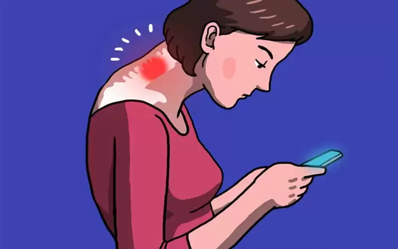 النظر لهاتف يزيد الضغط على العمود