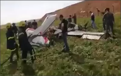 سقوط طائرة شراعية في اربد