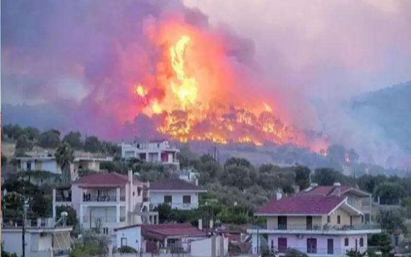 حريق في جبل آثوس المقدس في