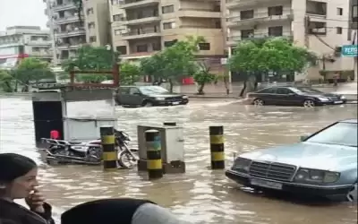 لبنان .. سيول وعواصف رعدية وبرد