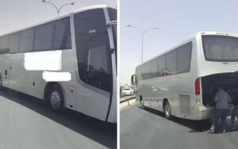 تعطل حافلة يخلق ازدحاما مروريا قرب