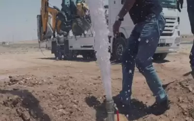 ضبط اعتداء على خط مياه ناقل