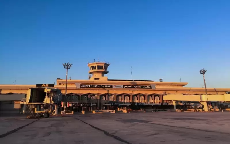 سانا: مهبط مطار حلب الدولي تضرر