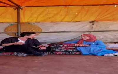 ولي العهد يزور خيمة ذكى الحراحشة: