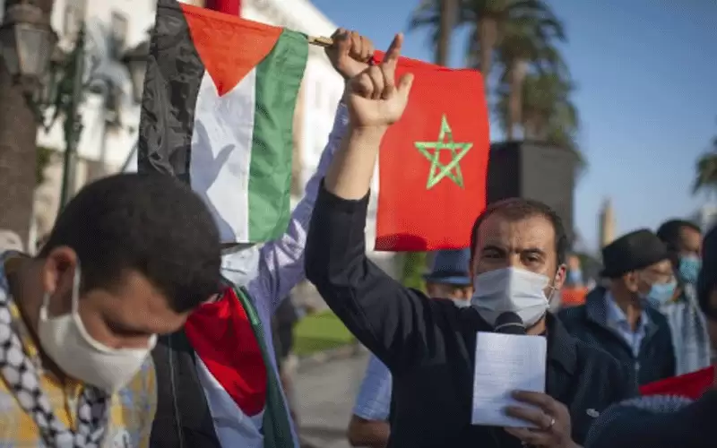 (نشطاء المغرب) ينتفضون ضد التطبيع ومسيرات