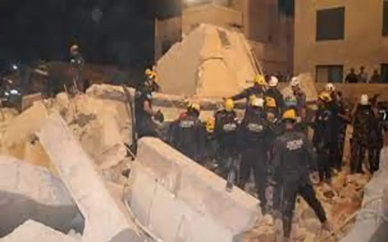 أردني ينعى زوجته.. اخر ضحايا بناية