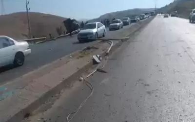 حادثا تدهور لمركبتين على نزول العدسية