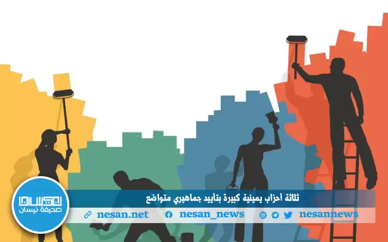 ثلاثة أحزاب يمينية كبيرة بتأييد جماهيري