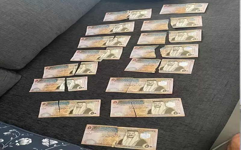 طفل اردني يمزق 750 دينارا