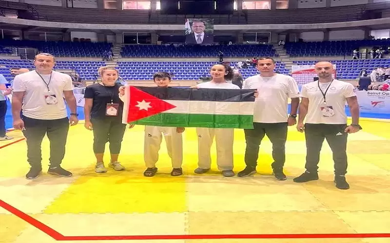 الميدالية الذهبية للاعبة المنتخب الوطني الأردني