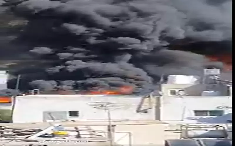 حريق بمستودع في وادي السير