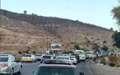 ازدحام مروري خانق على طريق صافوط
