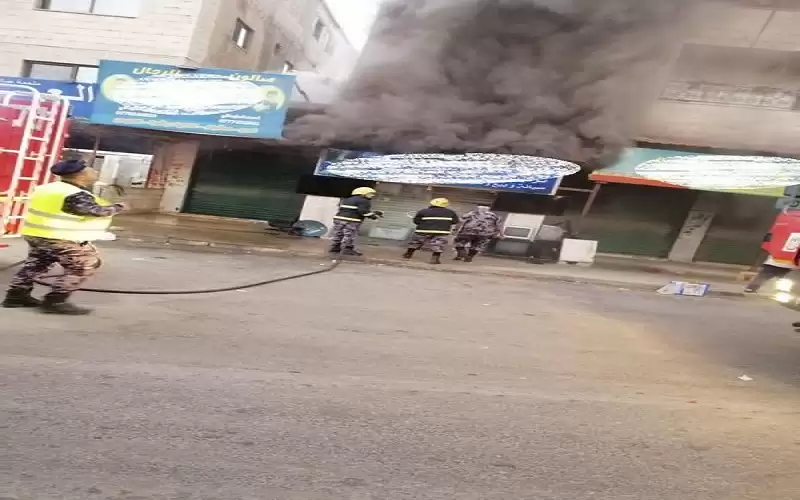 حريق بمحل تجاري في عمان