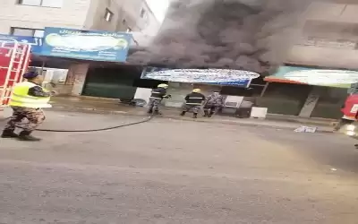 حريق بمحل تجاري في عمان