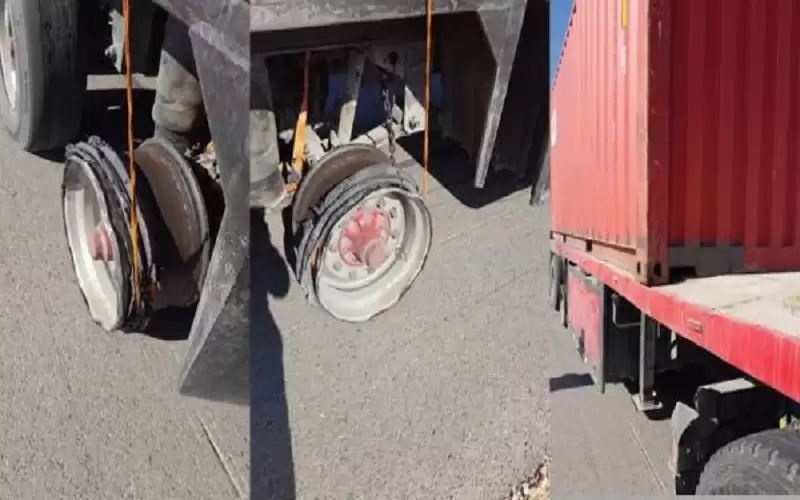 ضبط مركبة شحن تسير بدون كاوتشوكعلى