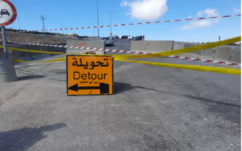 الانتهاء من اعمال معالجة انزلاق طريق