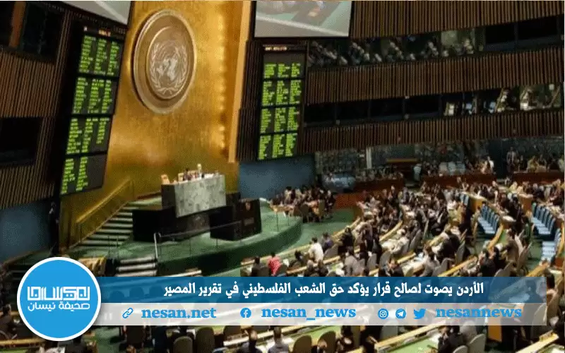 الأردن يصوت لصالح قرار يؤكد حق