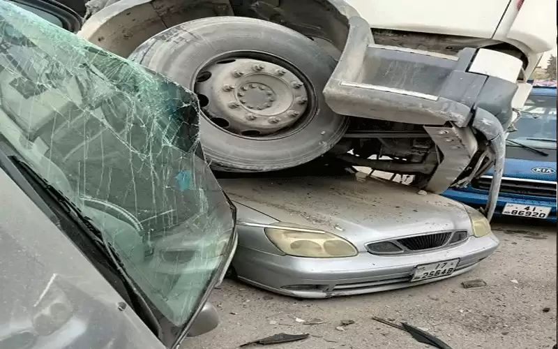 حادث مروع عند مثلث عوجان بالزرقاء