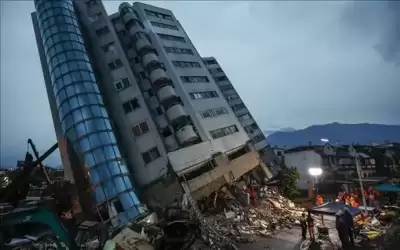 زلزال عنيف يضرب الساحل الشرقي لتايوان