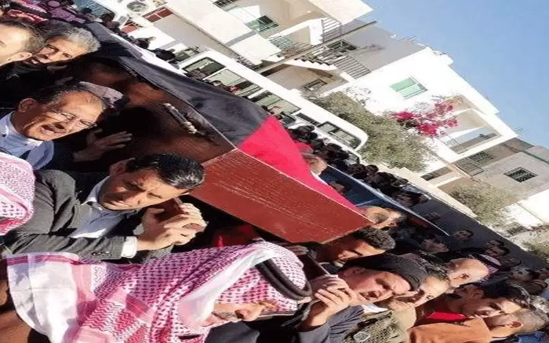 تشييع جثمان الشهيد الدلابيح في جرش