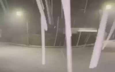بالفيديو.. تساقط غزير للثلوج بالرشادية