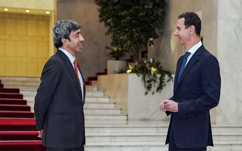 الأسد يستقبل وزير الخارجية الاماراتي