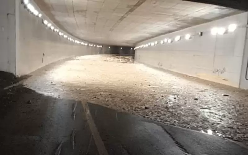 الأشغال تصف موقع ارتفع فيه منسوب