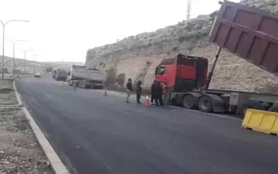 90% نسبة انجاز مشروع صيانة طريق