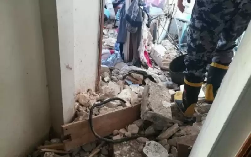 إخلاء مبنى اثر انفجار جيزر داخل