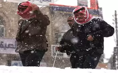 عاصفة شتوية قوية تقترب من الاردن