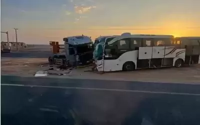 حادث سير لحافلة معتمرين أردنيين في