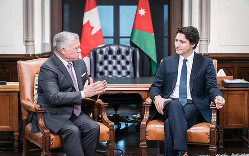 مباحثات بين الملك وترودو .. وبيان