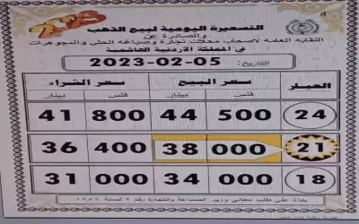 أسعار الذهب في السوق المحلي الأحد