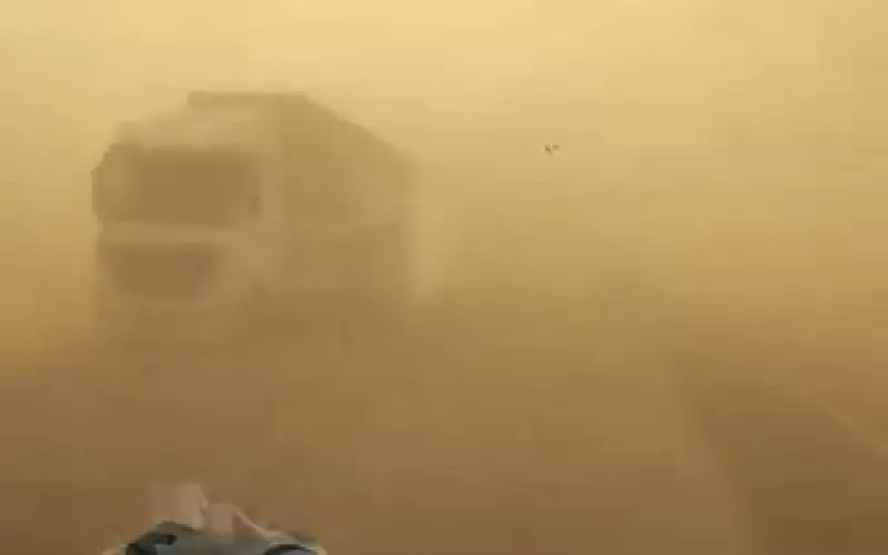 قطع الطريق من منطقة الأبيض لغاية