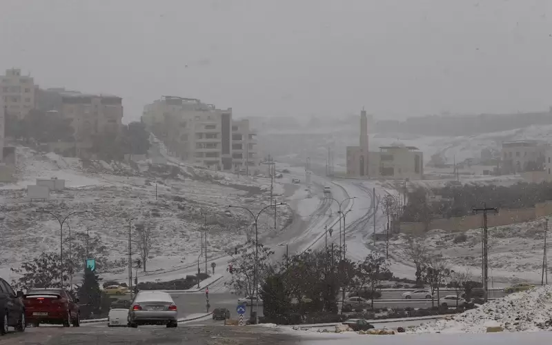 إغلاق طرق في عجلون بسبب الانجماد